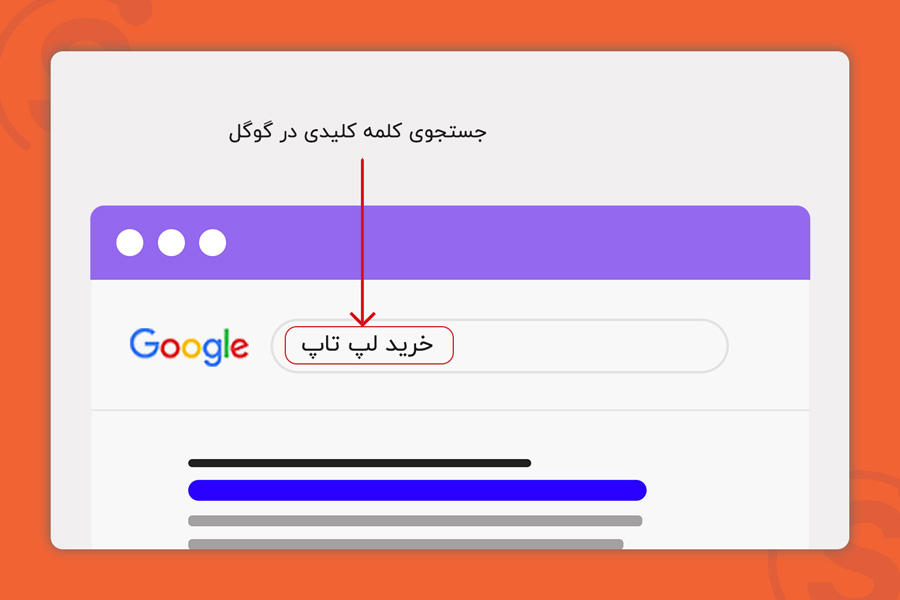جستجوی کلمه کلیدی در گوگل