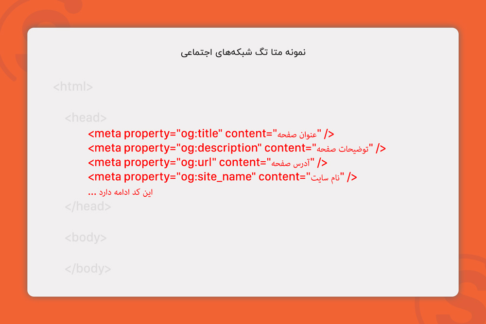 نمونه متا تگ شبکه‌های اجتماعی