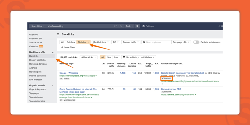 nofollow-backlink-checker-tool-ahrefs