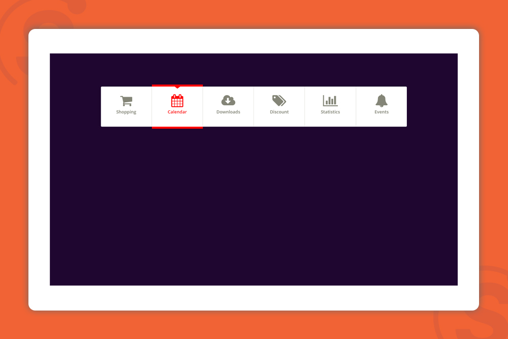 منوی افقی یا منو بار