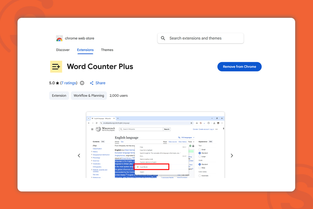 پلاگین شمارش تعداد کلمات